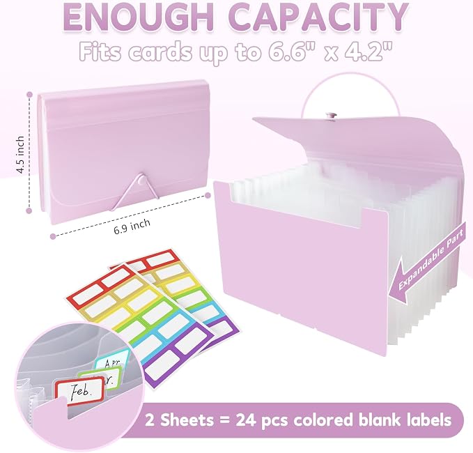 DHATMYC 4x6 Index Card Organizer Holder File Box 3x5 Inch Note Flash Card - Image 2