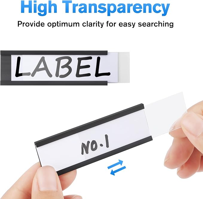 MaxGear 30 Pack C Channel Magnetic Label Holders, 1 x 3 | Magnetic Labels - Image 4