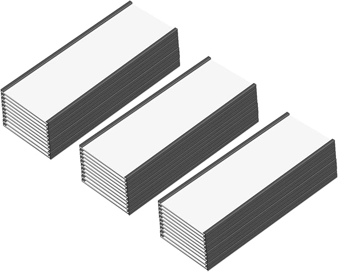 C Channel Magentic Label Holders 2x5.5 Inches by MVISUALOfficeProduct