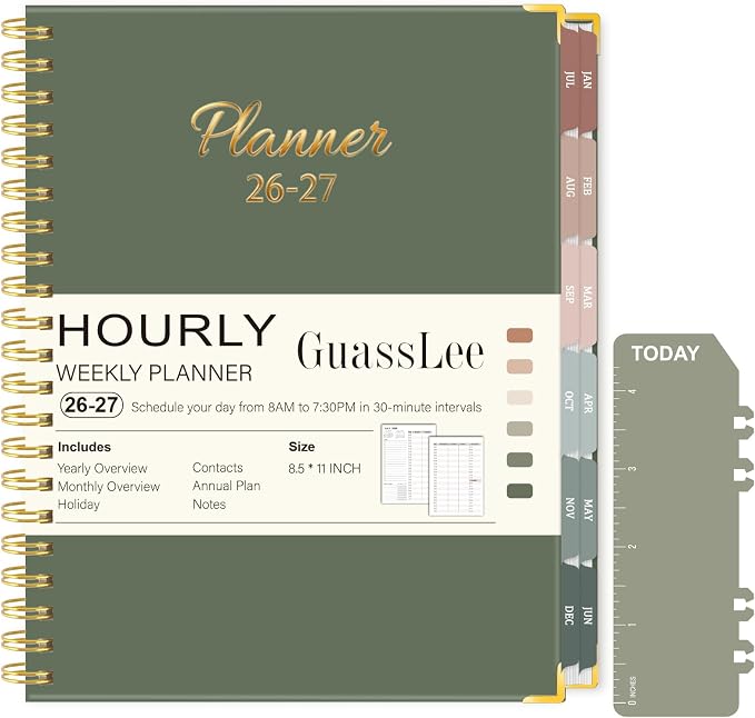 Large 2026-2027 Academic Planner, Weekly & Monthly Appointment Book from Jul. by GuassLee