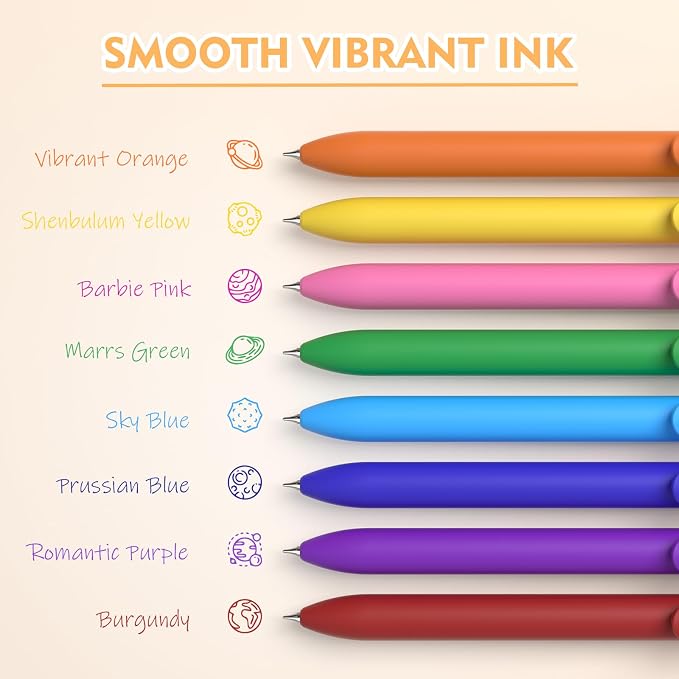 Hiacry 8Pcs Colorful Gel Pens - Image 6