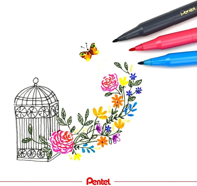 Pentel Arts Color Pen, 12-Color Set - Image 4