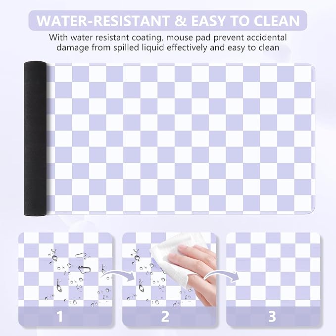 iCasso Desk Pad Mat, Desk Matt for Desktop, Cute XXL Large Mouse Pad, Anti-Slip - Image 3