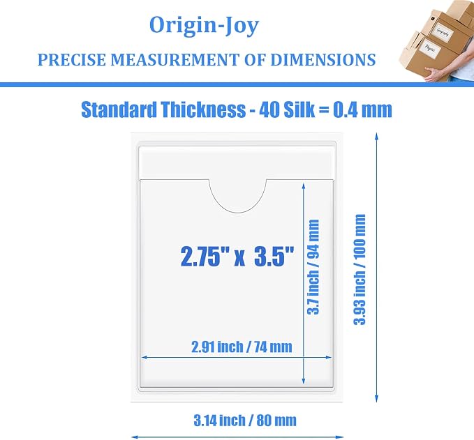 Origin-Joy 60 PCS Self Adhesive Index Card Pockets - Image 2