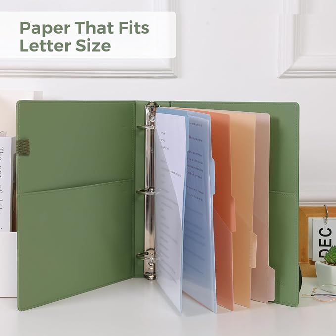 SKYDUE 3 Ring Binder with Clipboard, 2 Inch Binder, PU Clipboard Binder with - Image 4