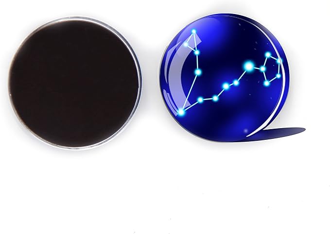 12Pcs Glass Strong Magnetic Refrigerator Magnet Fridge Sticker,Constellation Fridge Magnets Decoration for Crafts,Strong Fridge Magnets for Kitchen, School,Office Whiteboard, Cabinet and Dishwasher-DeskLoop Office