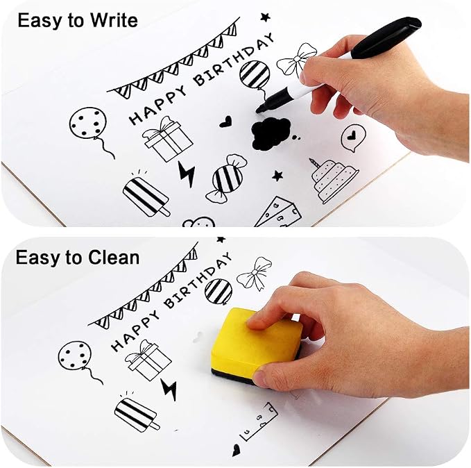 Dry Erase Lapboards, HERKKA 32 Pack Double Sided Dry Erase Lap Boards 9 x 12.5 - Image 4