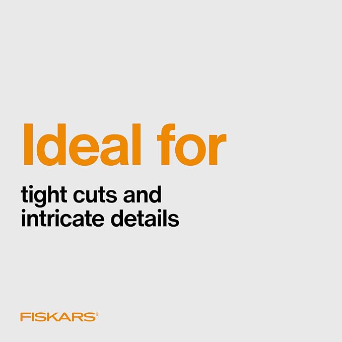 Fiskars 98087097J Curved Craft Scissors, 4 Inch, steel and orange - Image 3