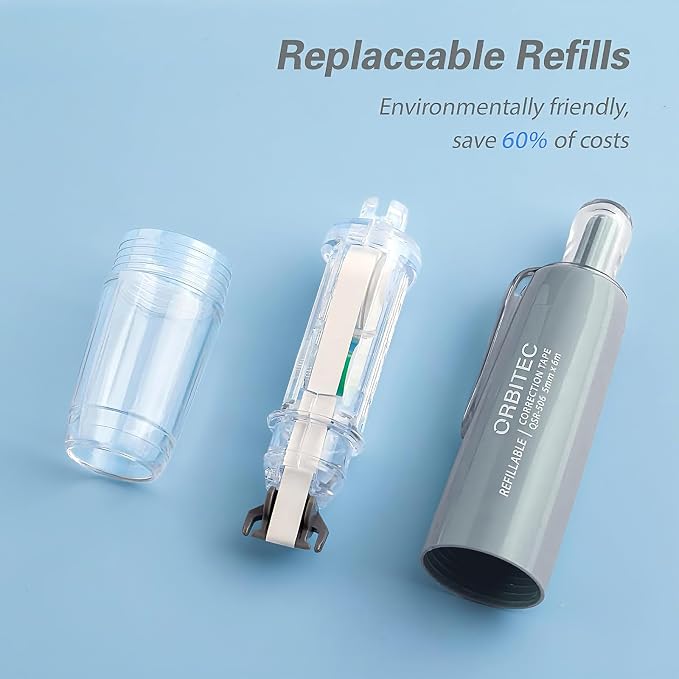 Refillable Retractable Quick Dry White Correction Tape, Mini Small Aesthetic - Image 7