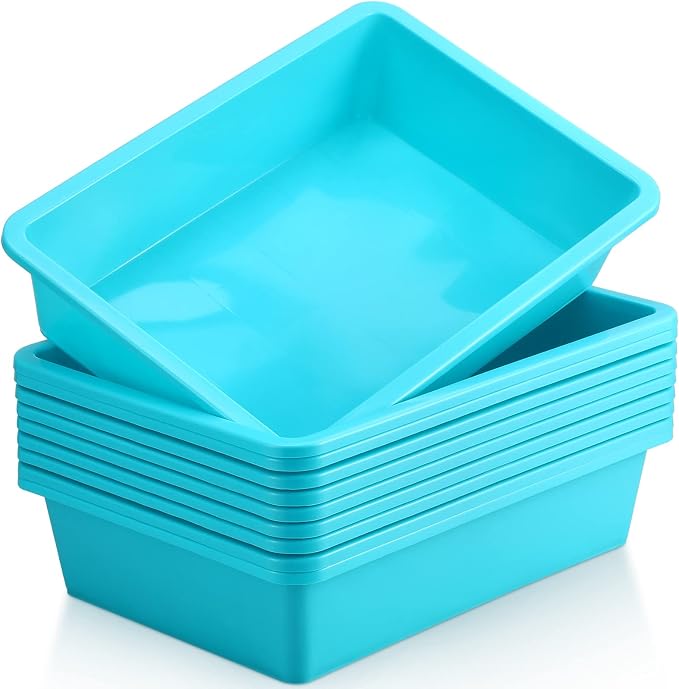 Kigley 6 Pcs Flat Storage Organizer Tray Bin Letter Size Paper Tray by Kigley
