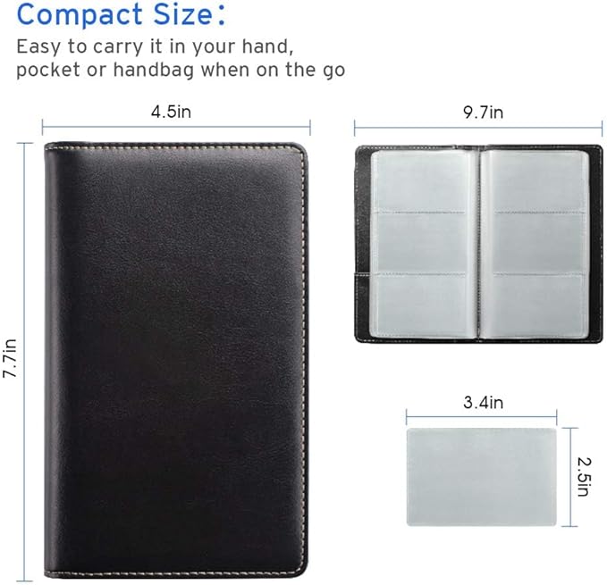 Sooez Leather Professional Business Card Book Holder Organizer, 240 Capacity - Image 6