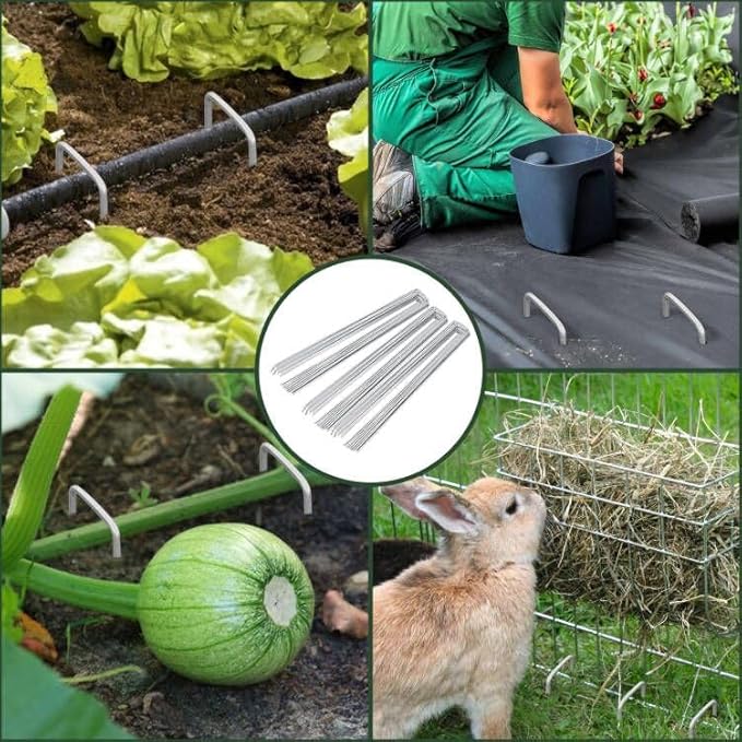 FEED GARDEN 4 Inch 200 Pack Hot-dip Galvanized Landscape Staples 11 Gauge - Image 6