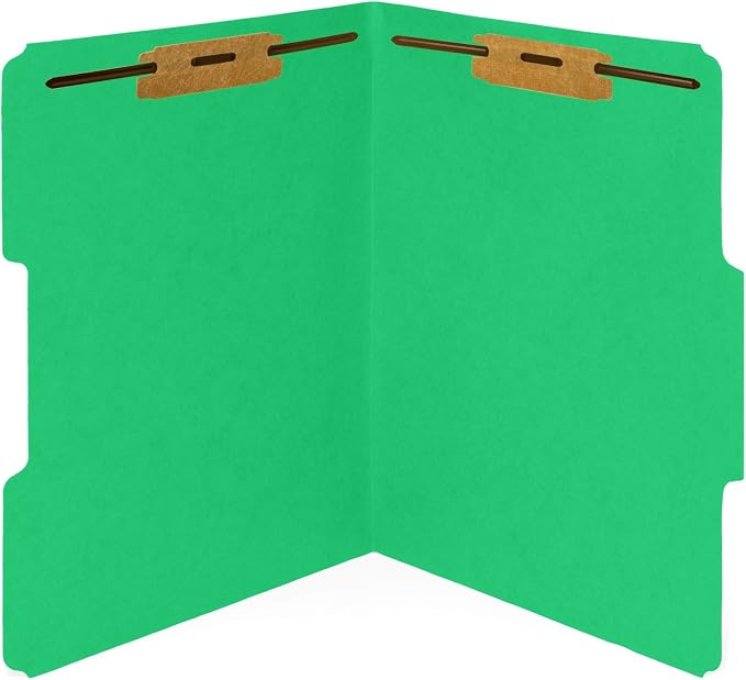 50 Green Fastener File Folders - Image 4