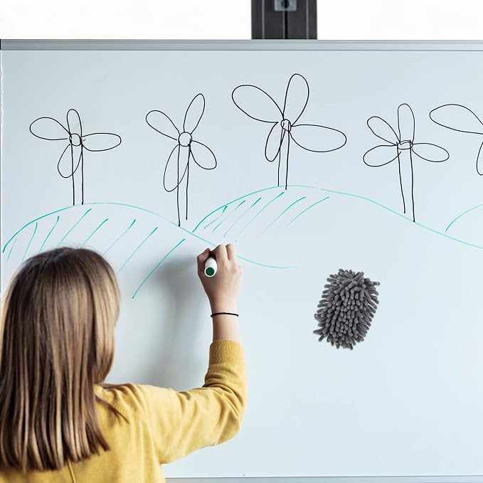 Epakh 4 Pieces Dry Erase Board Magnetic Whiteboard Dry Erase Erasers Washable - Image 5