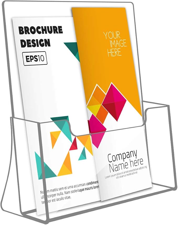 NIUBEE 6 Pack Acrylic Brochure Holder 8.5 x 11 inches, Acrylic Countertop - Image 3