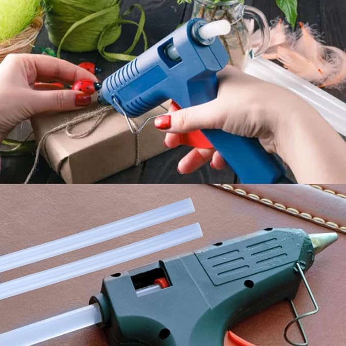 30 Pack Clear Hot Glue Sticks 0.43x8 Inches, Extra Long Strong Adhesive Glue Gun Sticks, Fast Drying, Ideal for DIY Crafts, Arts, Wood, Fabric, Repairs, and Home Projects-DeskLoop Office