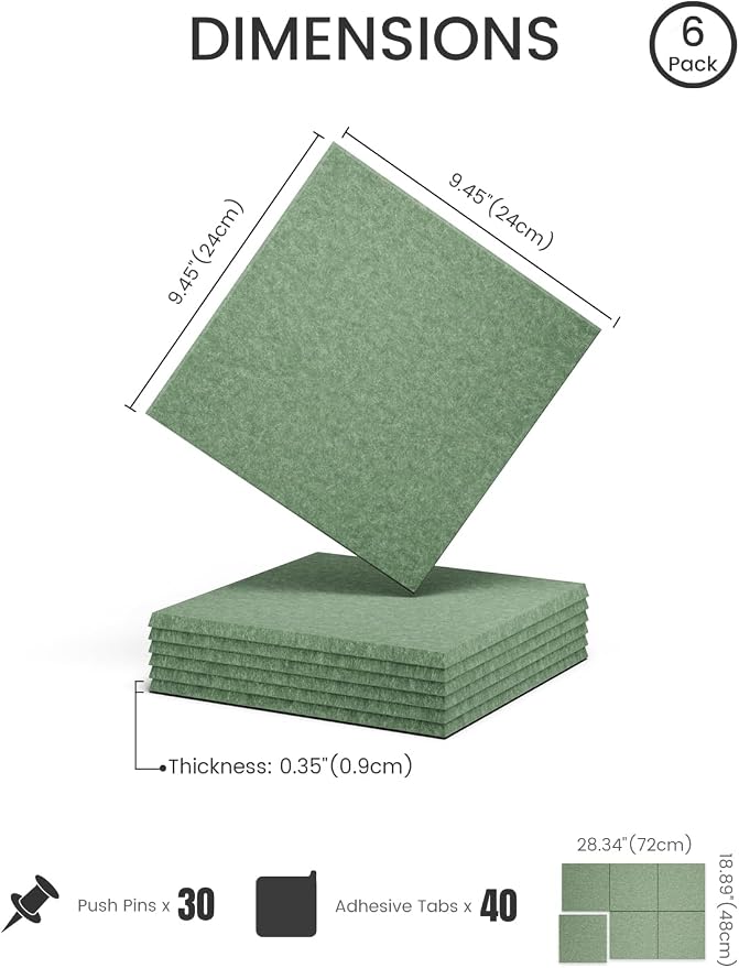 Felt Bulletin Board Tiles -28"x18" Cork Board Alternative - Image 2