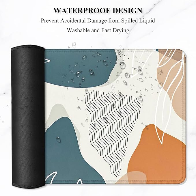 Auhoahsil Large Mouse Pad, XXL Desk Pad, Extened 35" x 15", Non-Slip Rubber Base - Image 6