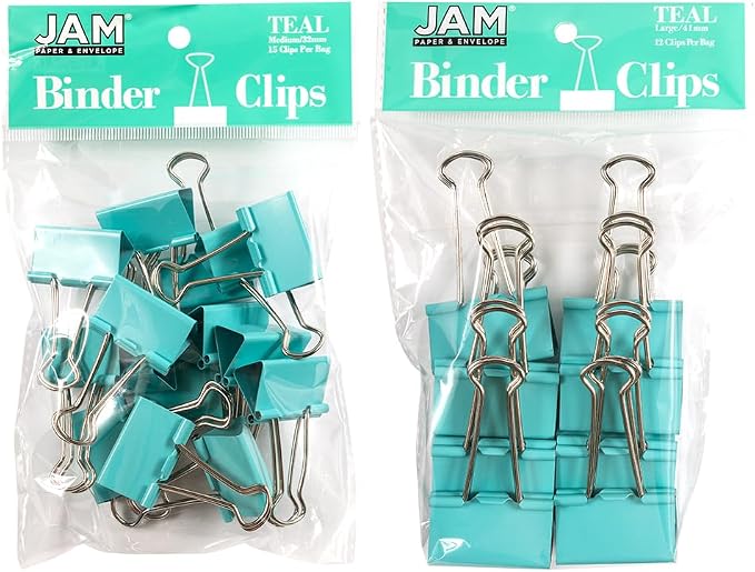 JAM PAPER Colorful Binder Clips Assortment by JAMPaper