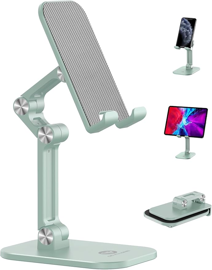 OCYCLONE Phone Stand, Adjustable Height and Angle Foldable Cell Phone Stand by OCYCLONE