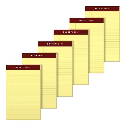 Tops™ Docket Gold™ Premium Writing Pads, Jr. Legal Rule, 50 Sheets Per Pad - Image 2