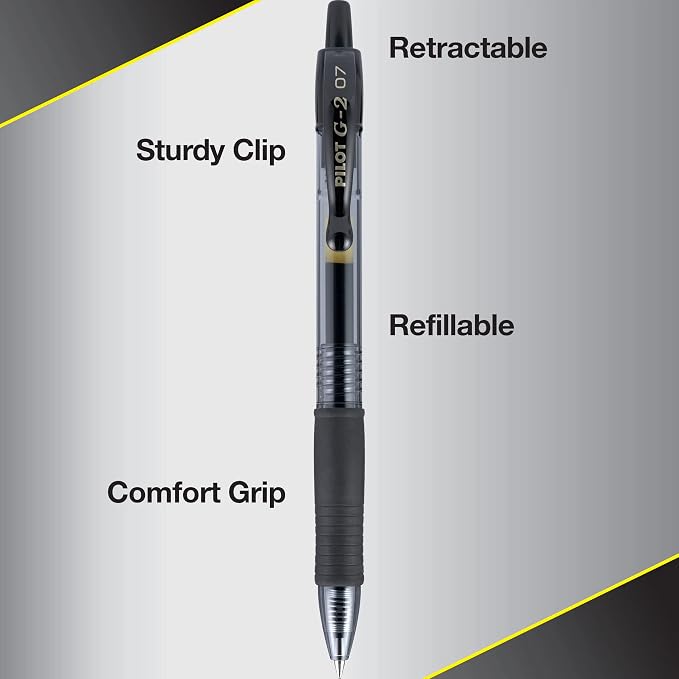 Pilot G2 Pens, Premium Refillable and Retractable Rolling Ball Gel Pens - Image 4