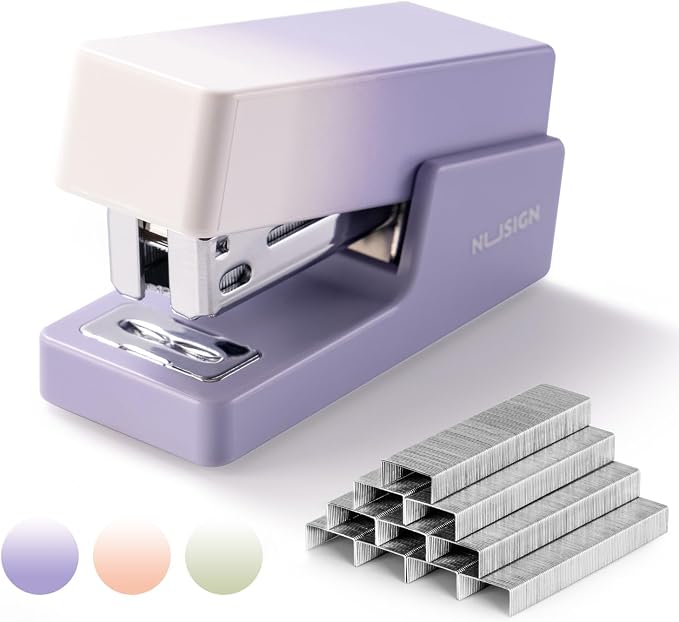 NUSIGN Mini Stapler with 830 Staples, Small Cute Desk Staplers, 25 Sheet by NUSIGN