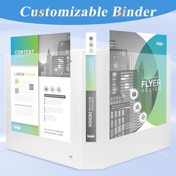 CIXILDTS 1.5-inch D Ring Binders, Fit US Letter Size Paper, 1-1/2" 3 Slant-D - Image 5