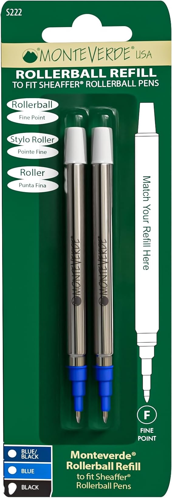 Monteverde USA Rollerball Refills to Fit Sheaffer & Sailor Pens, Fine Point - Image 5