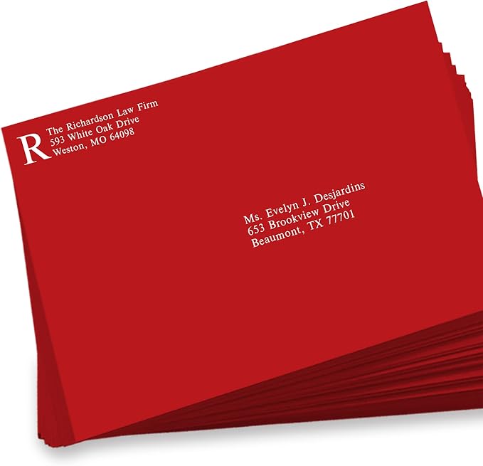 LUXPaper 9 x 12 Open End Envelopes | Peel & Press | Ruby Red | 80lb. Text | 500 - Image 5