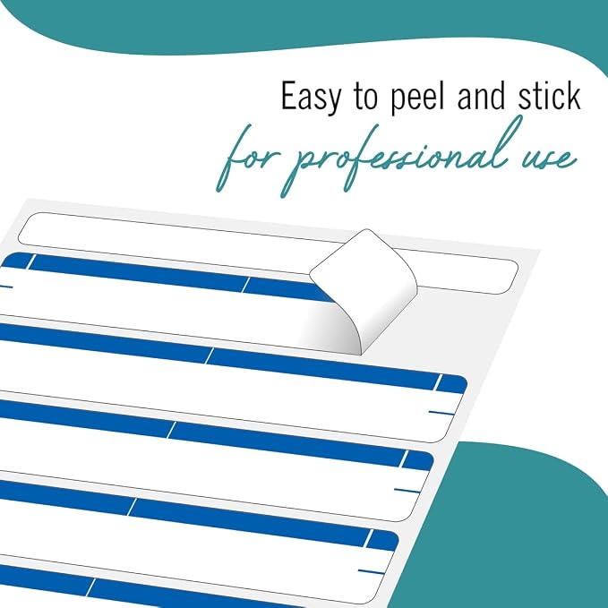 File Folder Labels 28 Sheets Light Blue File Labels a Total of 252 File Labels - Image 5