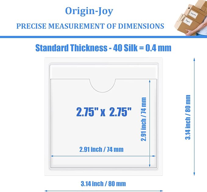 Origin-Joy 60 PCS Self Adhesive Index Card Pockets - Image 2