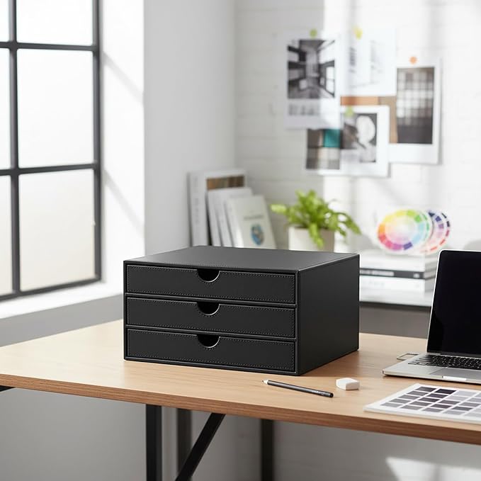 UnionBasic Document Organizer, 3-Drawer File Cabinet Document Storage Box - Image 2