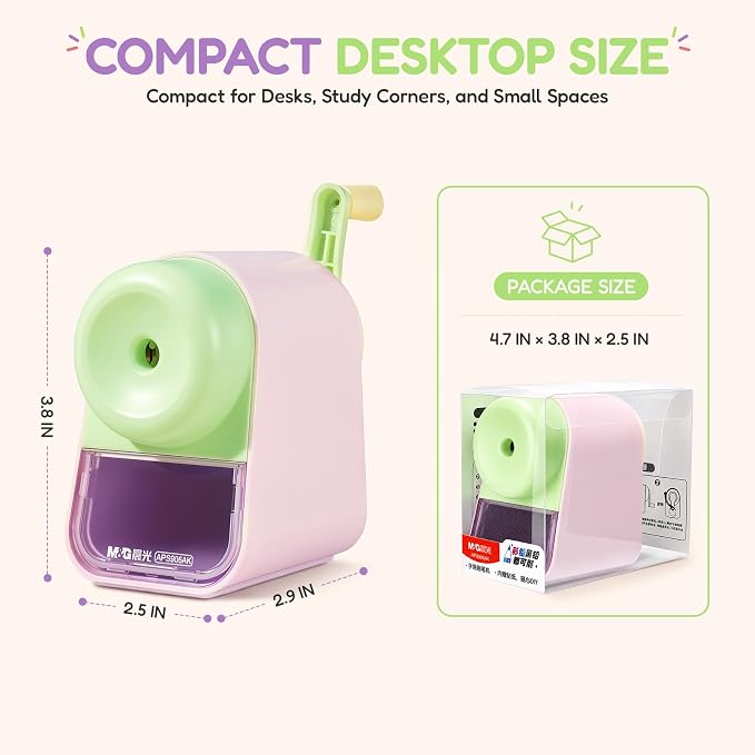 M&G Manual Pencil Sharpener, Hand Crank Pencil Sharpener - Image 7