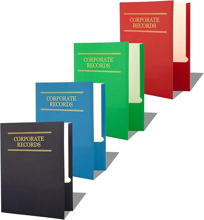 Corporate Records Folder, 3 Hole Punched Business Document Folder by Custom