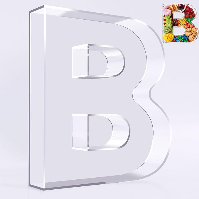 Ledido 10’’ Acrylic Letter Charcuterie Board Box, Reusable Fillable Serving Tray by Ledido