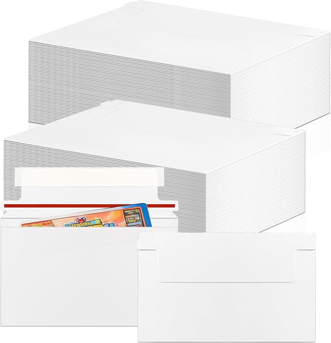 110 Pack Trading Card Mailing Envelopes, 7x 4.35 Inch Self-Adhesive Mailer by Unknown