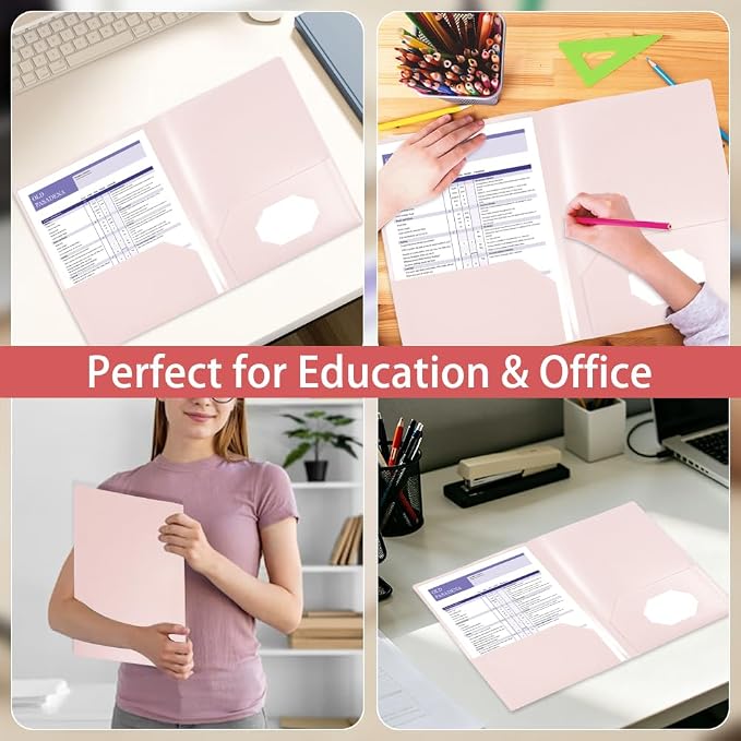 Plastic File Folders with 2 Pockets, File Folders Letter Size 8.5x11 inches - Image 4