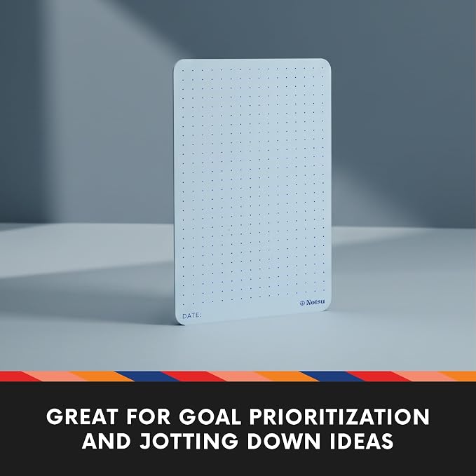 Notsu Dotted Colored Note Cards 3x5 inch, 40 ct | Blue Bullet Dot Grid Vertical - Image 4