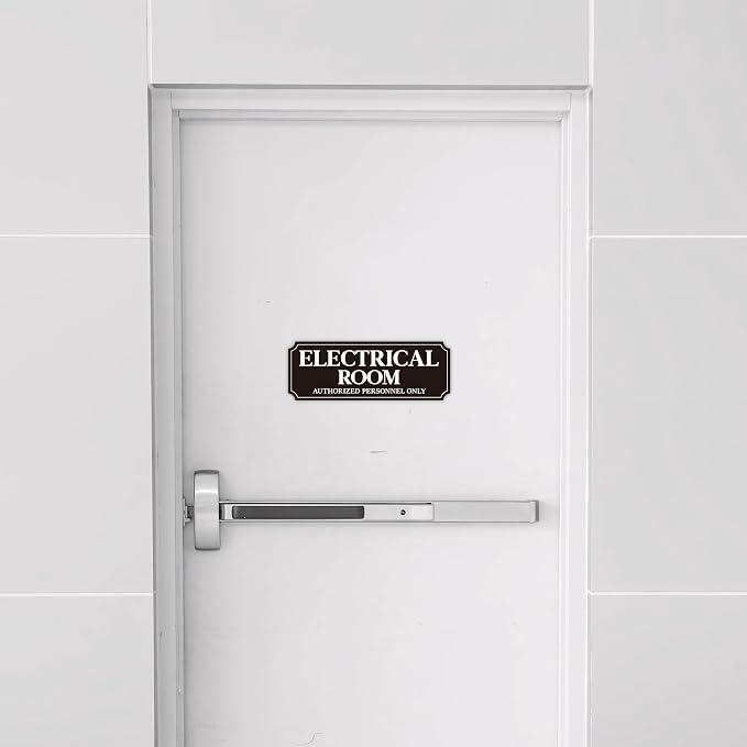Electrical Room Door Sign for Business，Self-Adhesive Durable Modern Electrical - Image 7