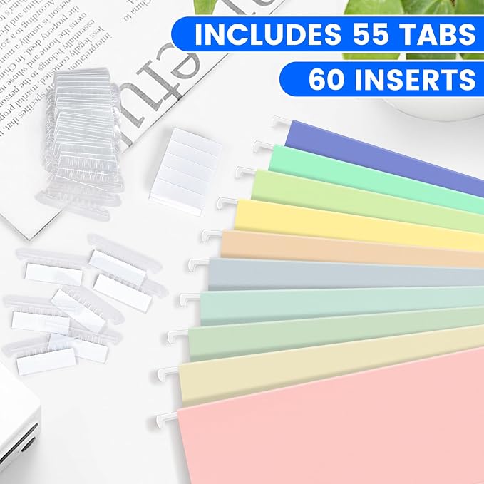 50-Pack Morandi Hanging File Folders, Letter Size - Image 3