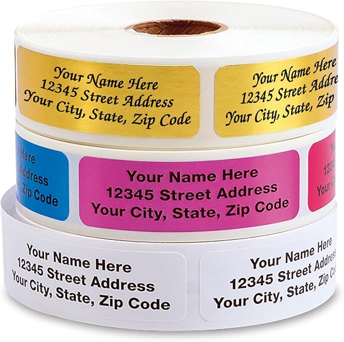 Personalized Return Address Labels, Roll of 250 Gloss White Self-Adhesive - Image 7