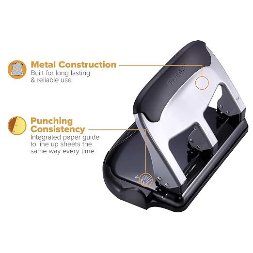 Bostitch Office EZ Squeeze Heavy Duty 3-Hole Punch - Image 5