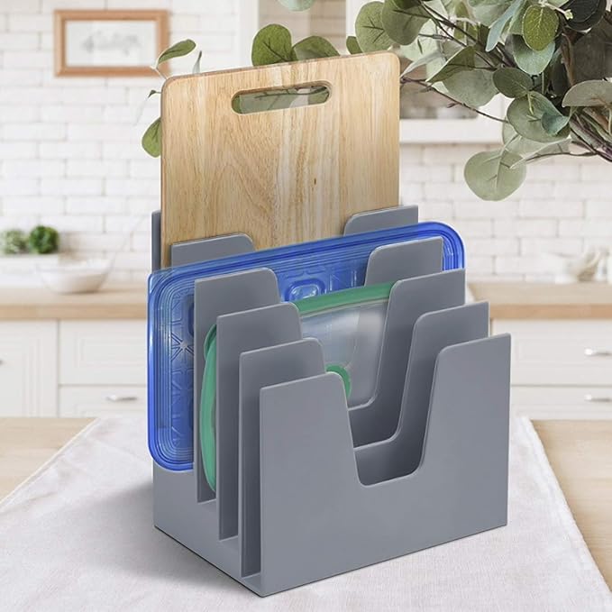 Acrimet 5 Section Incline File Sorter Organizer, Desktop Mail Holder Silver | - Image 8