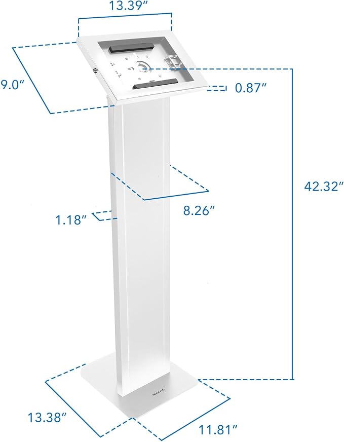 Mount-It! Anti-Theft iPad Floor Stand Kiosk, Locking Tablet Floor Stand - Image 9