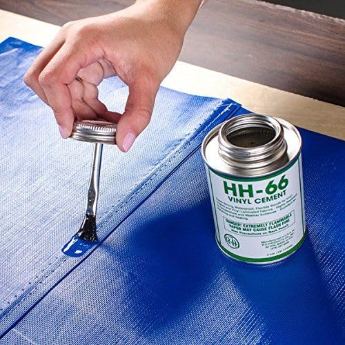 Deluxe Pro Vinyl Repair Patch Kit for Inflatables with 9 8" x 8" Patches (Red, Orange, Yellow, Blue, Green, Indigo, Violet, White, Black), 4-Ounce HH66 Vinyl Adhesive, and Silicone Seam Roller-DeskLoop Office