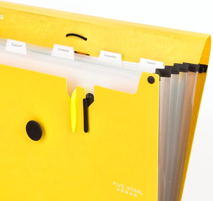 Five Star Expanding File Organizer, 6-Pocket Accordian File Organizer, Bungee - Image 4