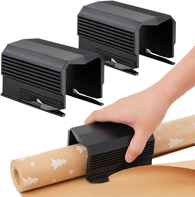 2PC Wrapping Paper Cutter Christmas Paper Roll Cutters Paper Cutter Slider Tool by Unknown