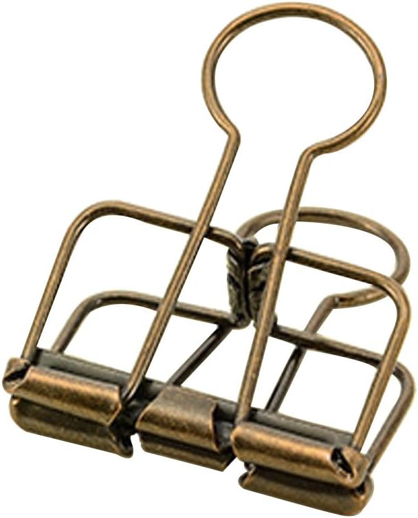 Color Hollow Out Paper Binder Clip Invoice Bill Clip Office Supplies Pack of 10 by Unknown