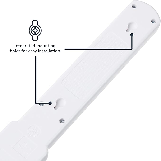 Amazon Basics Surge Protector Power Strip, 6-Outlet with 200J Protection, 2ft Extension Cord, Rectangle, White (20 Pack)-DeskLoop Office